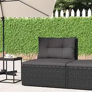 Patio Sofa Cushions Poly Rattan-9588