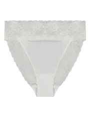 [Bendon] Lace Trim High Cut Brief in White