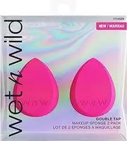 wet n wild Double Tap Makeup Sponge Set, Foundation Blending Beauty Sponge Flawless for Liquid, Cream, and Powder Dry and Wet Blender Make Up Use Vegan, Cruelty Free