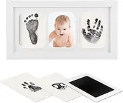 Baby Hand and Footprint Kit, Keepsake Photo Frame for Baby Registry, Baby-Safe Clay, Baby Shower Gifts Photo Picture Frame for Newborn Boys & Newborn Gift