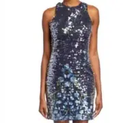 Aidan Mattox Sequin Embroidered Sleeveless Cocktail Mini Dress Size 4