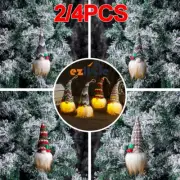 1/2/4x Luminous Christmas Tree Pendant Christmas Decor Faceless Doll Hanging