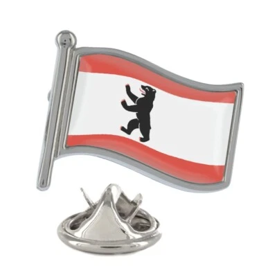Berlin Flag Silver Lapel Pin Badge