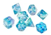 Sirius Dice Polyhedral Set - 7 Emerald Waters Translucent + 1 D20 New In Tube