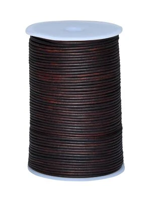21.87 Yards 2mm Round Leather String Cord for Jewelry Making Necklace Bracelets