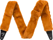 Genuine Fender Poodle Plush Guitar Strap, Rust