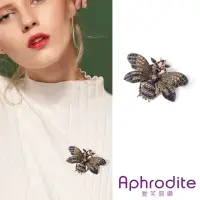 在飛比找momo購物網優惠-【Aphrodite 愛芙晶鑽】滿鑽胸針 蜜蜂胸針/華麗滿鑽