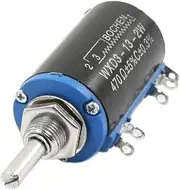 Aexit WXD3-13-2W (Potentiometer) 470 ohm 2W 5% Tolerance 3 Solder Lug 8mm Dia Thread 4mm Round Shaft 58mm Long Rotary Wire (33ry165qf127) Wound Potentiometer