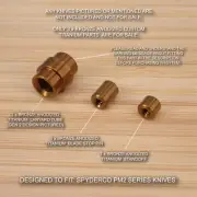 Spyderco Paramilitary PM2 BRONZE Ano Titanium Tube + Standoff + Pin (NO KNIFE)
