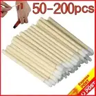 200x Bamboo Lip Gloss Brush Disposable Wands Lipstick Applicator Brushes Set
