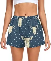 [FRODOTGV] Cute Animal Face Athletic Shorts for Women Ouick Dry Exercise Shorts for Fitness Travel Lounge Swimming S, Cute Animal Face, Small