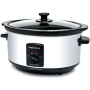 Morphy Richards 3.5L Polished Stainless Steel Slow Cooker with Removable Pot