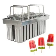 85ml Ice Lolly Mold 20pcs Stainless Steel Flat Head Double Groove Ice Pop Molds