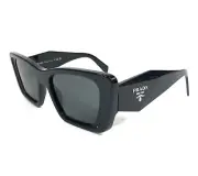 Prada Sunglasses SPR08Y 1AB-5S0 Shiny Black Butterfly Frames w/ Dark Gray Lenses