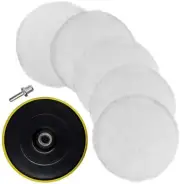 7 Pcs 6 Inch Wool Polishing Pads Polishing Buffing Wheel for Drill Buffer Att...