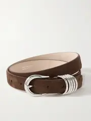 [Déhanche] Déhanche - Hollyhock Suede Belt - Brown - x large x large Brown
