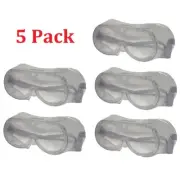 5 Safety Goggles Eye protection eyewear Clear Lens Yard work Painting Lab work