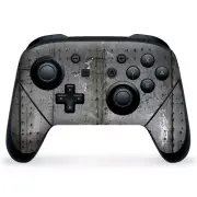 Nintendo Switch Pro Controller Skin Decal Vinyl Wrap - Old Metal Rivets Panels