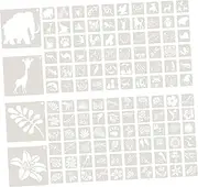 PLAFOPE 120 Sheets Plastic Drawing Stencils Versatile Craft Stencils for Creative Painting Wall Art and DIY Projects Durable Easy to Use Templates with Unique Designs