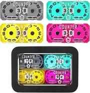FIGURESLAB 4Pcs MTG Life Counter Twin Digits with Metal Box, Tracker Life Counter for Board Games, Compatible with Magic The gatering Accessories RPG D&D CCG TCG Tabletop Board Games