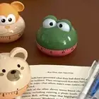 Mechanical Kitchen Timers Cartoon Animal Shape Accurate 60 Minutes Manual Ti MF