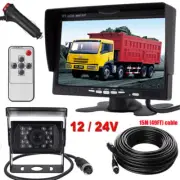 4Pin HD 7" Rear View Monitor IR Reversing Camera Kit for Truck Trailer Bus RVs