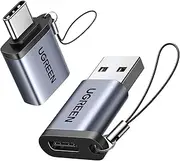 UGREEN 10Gbps USB Adapter 2 Pack, Type C Female to A Male Converter and USB C Male to A Female OTG Cable Thunderbolt 4/3 Compatible with iPhone 16/15 MacBook iPad Galaxy S24