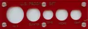 Capital Plastic 2" x 6" 5-Coin "U.S. Proof Set" - Red