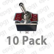 10 PACK - DPDT (ON/ON) HEAVY DUTY TOGGLE SWITCH 20A-125V # 66-1905-10PK