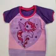 Cotton toweling T shirt style dribble Bib/Coverall/Smock My little Pony Unicorn
