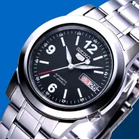 在飛比找momo購物網優惠-【SEIKO 精工】手錶 時尚新爵日本製5號自動機械腕錶-黑