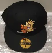 New Era Angry Beaver Black 59FIFTY Fitted Cap Limited Edition Nickelodeon Size 7