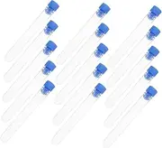 OSOLADY 50pcs Clear Test Tubes Caps Vials for Sample Testing for Laboratory Plant Propagation and Scientific Experiments Lightweight Storage Containers