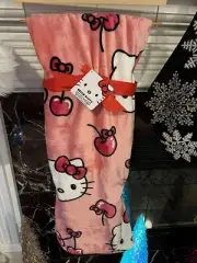 Hello Kitty Cherry Bow Throw Blanket, 60 X 70, New Release!