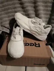MEN'S SHOE REEBOK FURYLITE AR2784 WHITE WHITE BLACK FASHION SNEAKER NEW SIZE 9