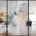 3D Static Cling Window Films Privacy Marble Frosted Glass Sticker Home Decor Art