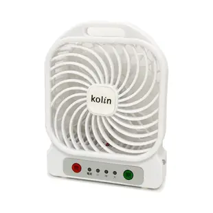 Kolin歌林 4吋USB充電小風扇-黑/白/藍(隨機出色)