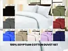 1000 Thread Count 3 PCs Duvet Set+Fitted Sheet Solid Single/Double/Queen/King