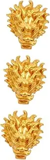 BEBEMOKO 3pcs Luxury Dragon Head Wall Fountain Outdoor Decor Backyard Fountain Feature