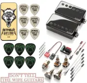 EMG JH SET JAMES HETFIELD BLACK CHROME STANDARD SPACED LONG POTS (30 PICK+ 1TIN)