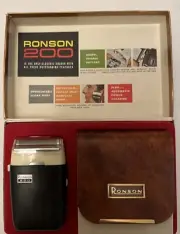 Vintage Ronson 200 Electric Shaver w/ Original Case, Box & Paperwork
