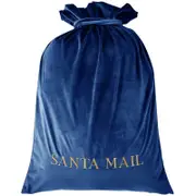Personalised Luxury Velvet Santa Sack Dark Blue 60 cm by 90 cm