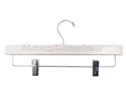 100 pcs 12" CHILDREN WOODEN PANT/SKIRT HANGER #HA-200WH-100pcs