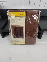 STYLE SELECTIONS Curtains Corded Chocolate Aspen Twill 84L NEW In Packing