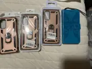 Qty 4 Case Cover Shell Pink Blue Leather for Samsung Galaxy S20 FE