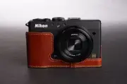 Handmade Genuine real Leather Half Camera Case bag cover for Nikon Coolpix A
