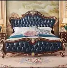 NatureCares Home Luxury Nordic Royal Leather Wood Bed Frame King/Queen BedFrame