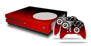Skin XBOX One S Console Controller Smooth Fades Red Black