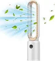 [Cobuy] Bladeless Tower Fan, 2 in-1 Oscillating Tower Fan, Tower Fan Airflow Purifying Fan, 24 Speeds Settings, 12-Hour Timing