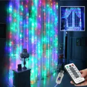 300 LED Curtain Fairy Lights USB String Light W/ Remote Party Wedding Christmas